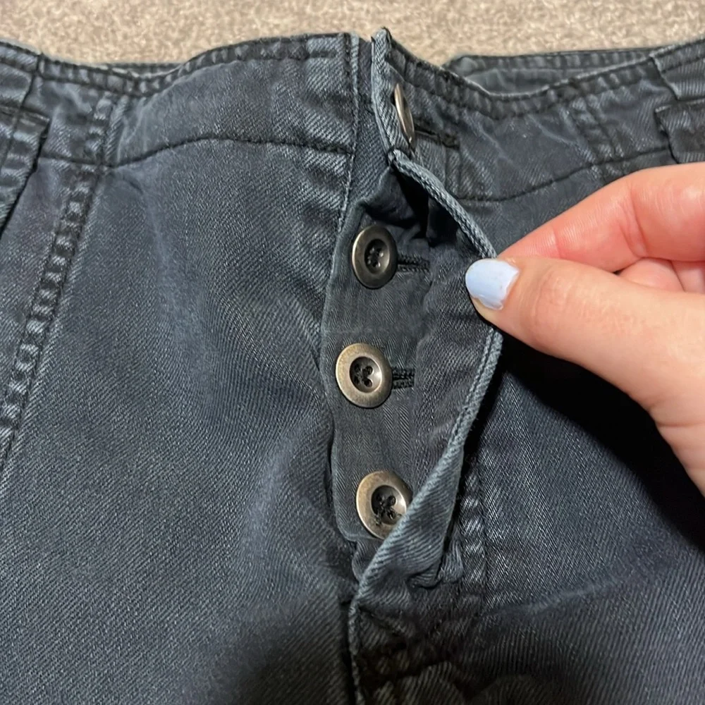 Free People Boyfriend Chino Pant Buttonfly Navy size 6